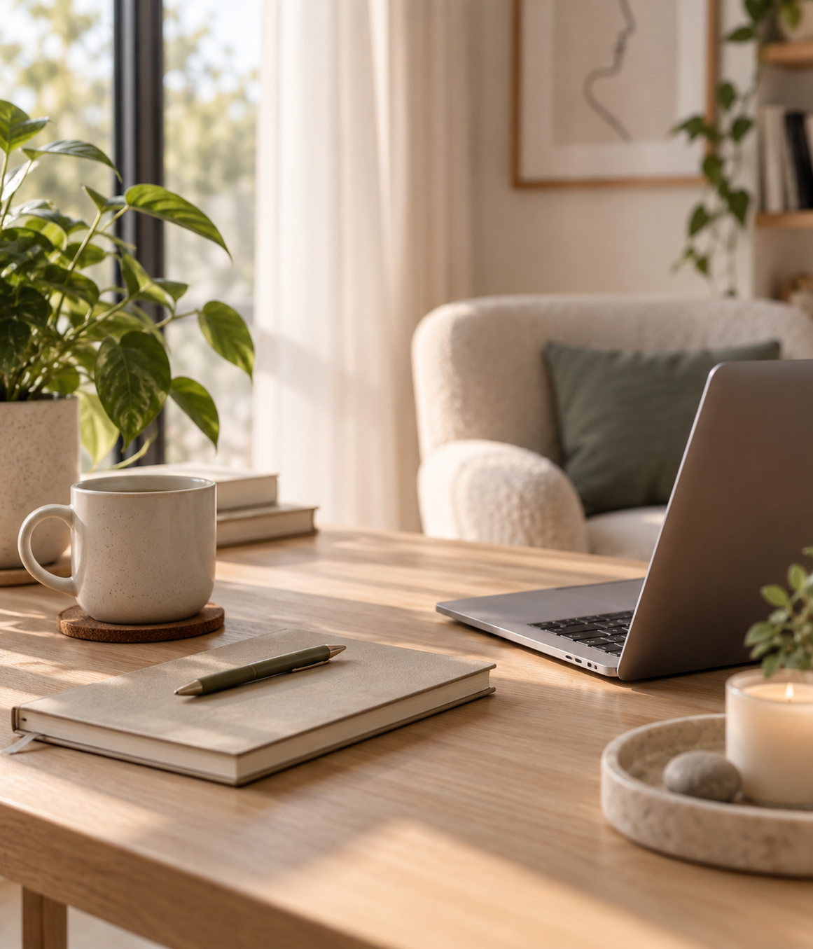 Espacio cómodo y privado para una consulta con psicólogo online